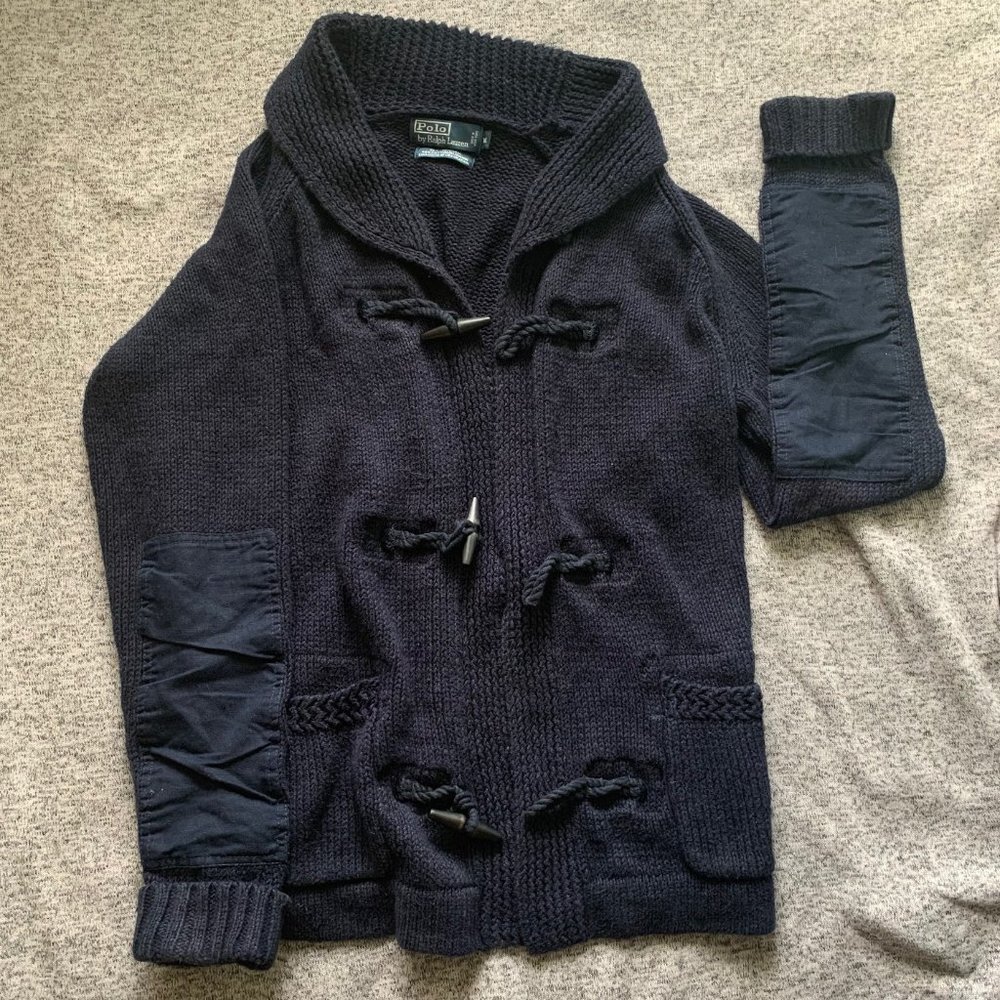 POLO by RALPH LAUREN SHAWL NECK CARDIGAN - Medium